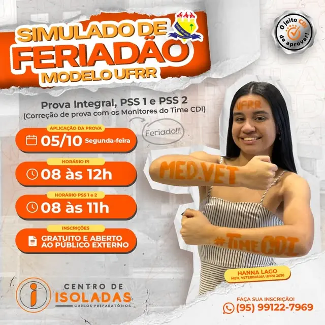 Arte do evento Simulado modelo UFRR